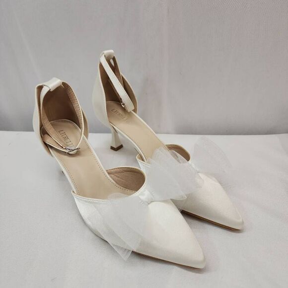 LIURUIJIA Size 10.5 M Women's Low-Heel Strappy Closed Toe Stiletto Pumps Pointed - Picture 1 of 8